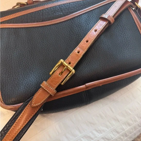Dooney & Bourke Navy and Tan Leathee Crossbody Bag - Picture 11 of 12